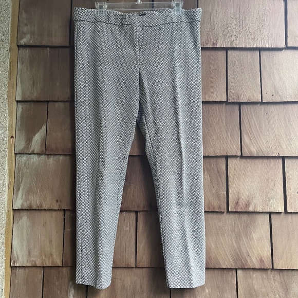 Geometric Black and White Jersey Tapered Trousers - Picture 1 of 9